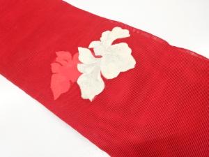 羅　菖蒲模様織り出し　名古屋帯